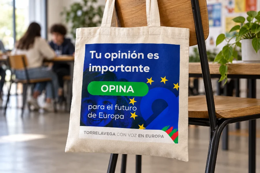 Torrelavega con voz en Europa: bolsa de la campaña