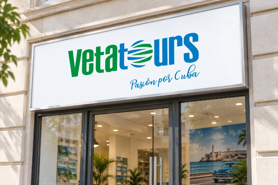 Vetatours · identidad: rótulo de la agencia