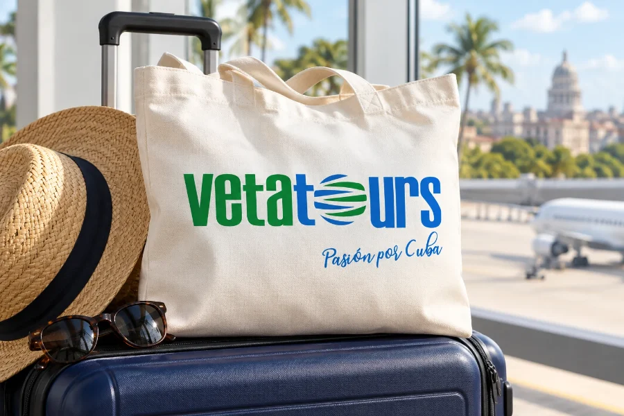 Vetatours · identidad: bolsa de viaje