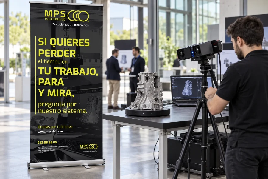 MPS Soluciones 3D · identidad: roll-up de la campaña