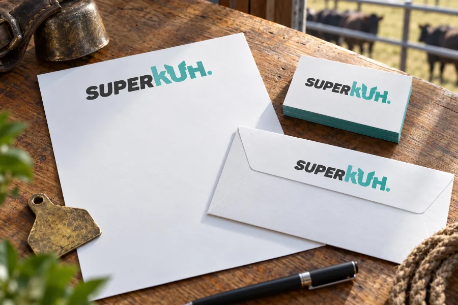 Superkuh · identidad: papelería