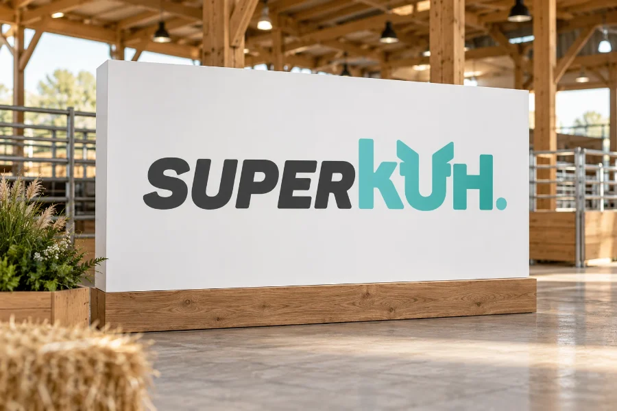 Superkuh · identidad: rótulo de la feria