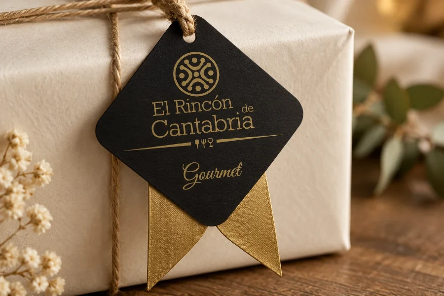 El Rincón de Cantabria · catálogo y marca: etiqueta de regalo