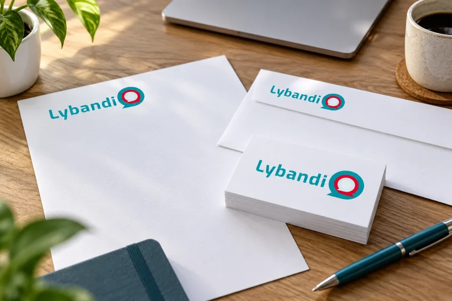 Lybandi · identidad: papelería