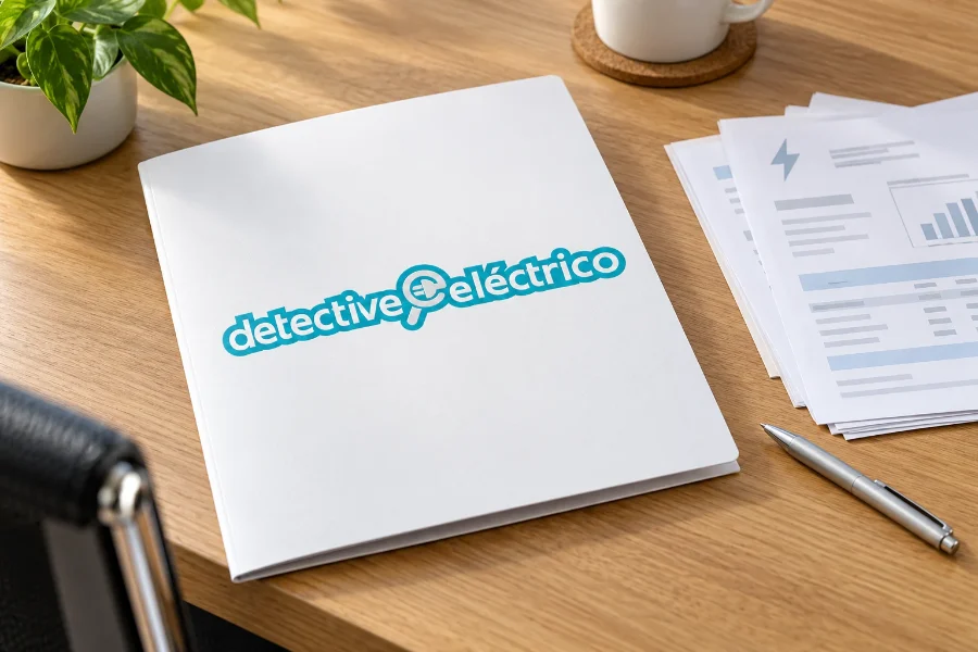 Detective Eléctrico · identidad y web: carpeta