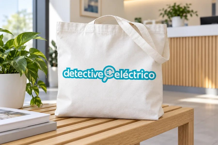 Detective Eléctrico · identidad y web: bolsa