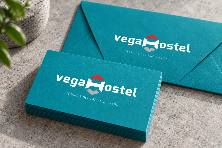Vegahostel · identidad: tarjetas