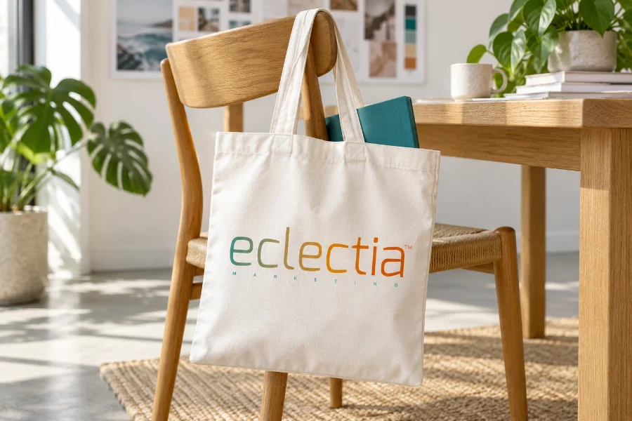 Eclectia · identidad y web: bolsa