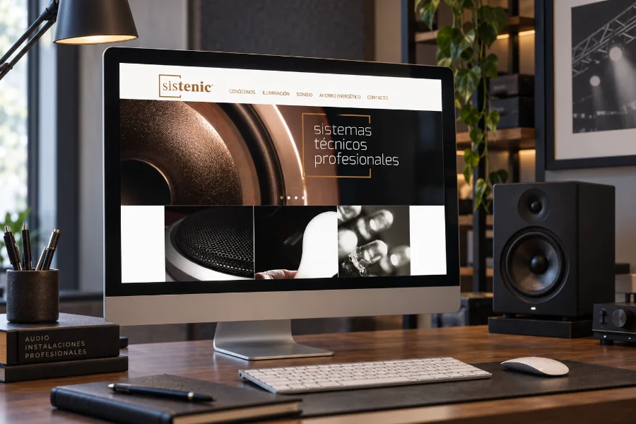 Sistenic · logotipo: web en el ordenador