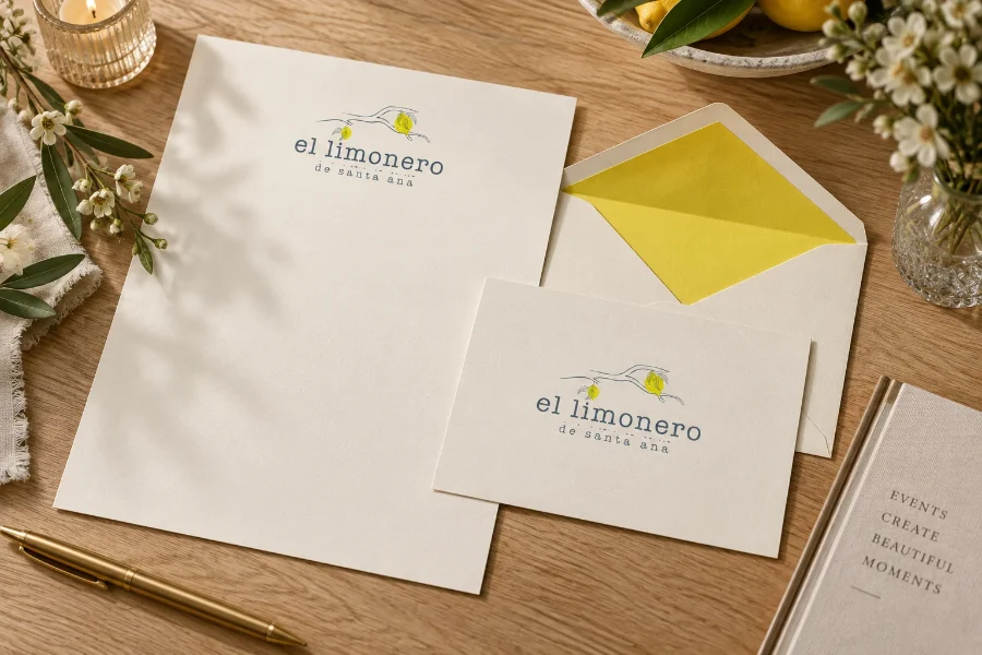 El Limonero de Santa Ana · identidad: papelería de eventos