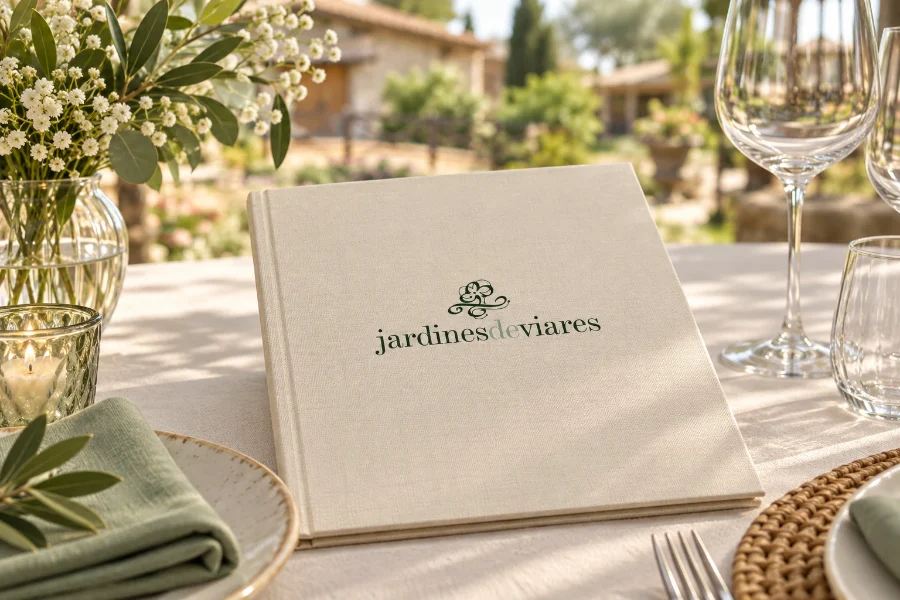 Jardines de Viares · identidad: carta del restaurante