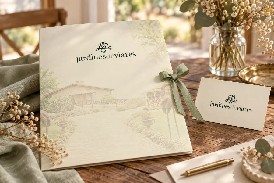 Jardines de Viares · identidad: carpeta de eventos