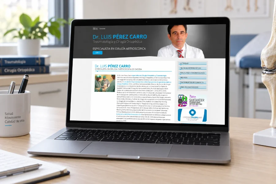 Dr. Luis Pérez Carro · web y aplicaciones: web en el portátil