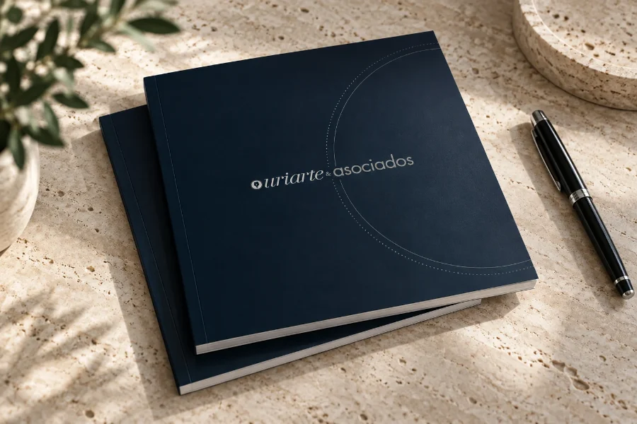 Uriarte & Asociados · identidad: portada del catálogo