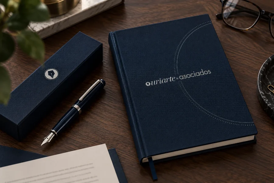 Uriarte & Asociados · identidad: cuaderno