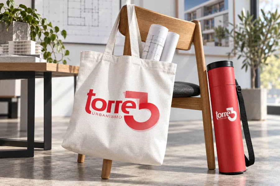 Torre3 Urbanismo · identidad: bolsa para planos
