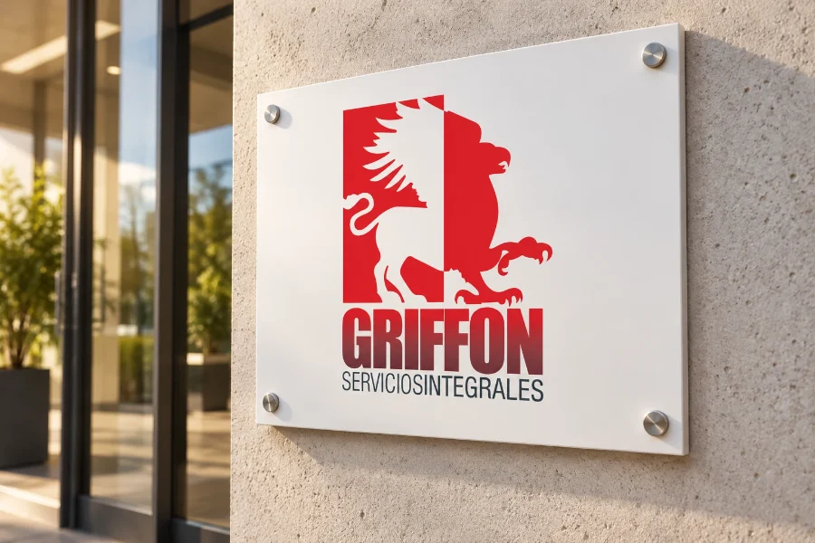 Griffon · identidad y web: placa de fachada