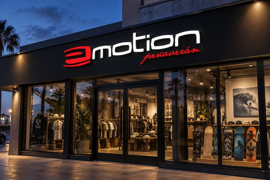 Emotion · identidad e interiorismo: rótulo