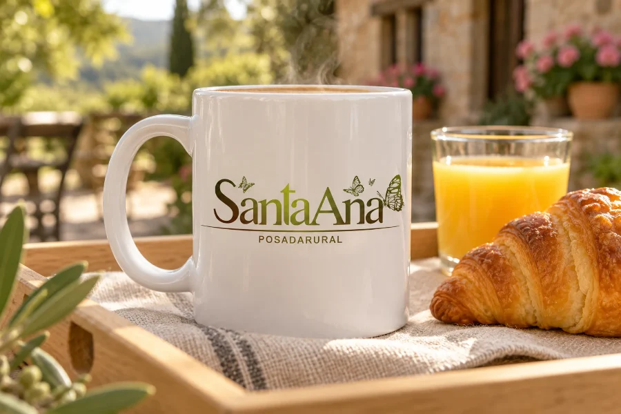 Posada Santa Ana · logotipo: taza del desayuno