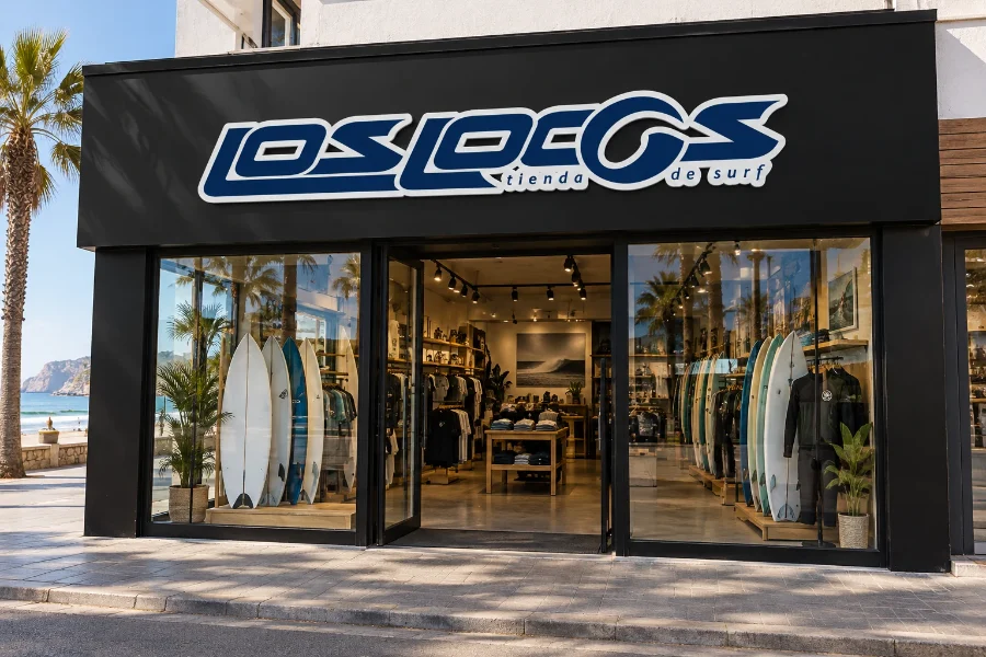 Escuela de Surf Los Locos · logotipo Los Locos: rótulo