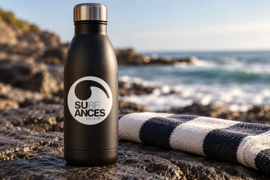 Surfances · logotipo: botella