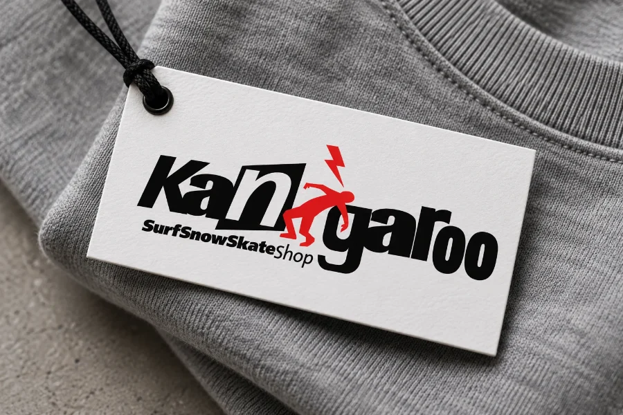 Kangaroo · logotipo: etiqueta
