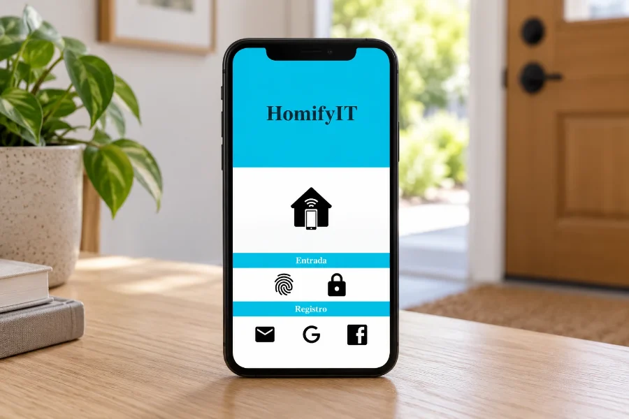 HomifyIT · prototipo de la aplicación: acceso