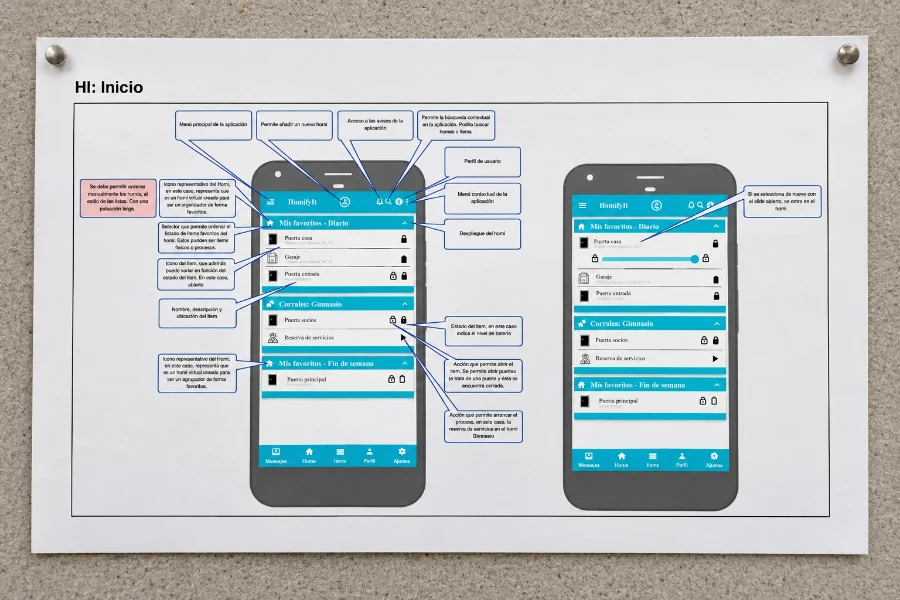 HomifyIT · prototipo de la aplicación: mapa de pantallas