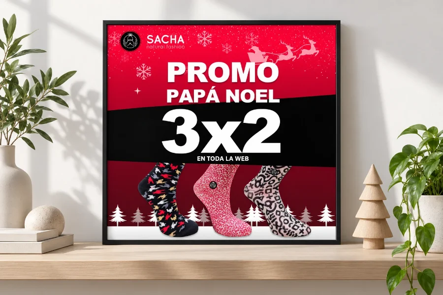 Sacha · campaña de Navidad: cartel de Papá Noel