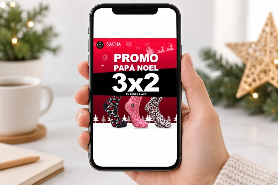 Sacha · campaña de Navidad: promoción de Papá Noel en el móvil