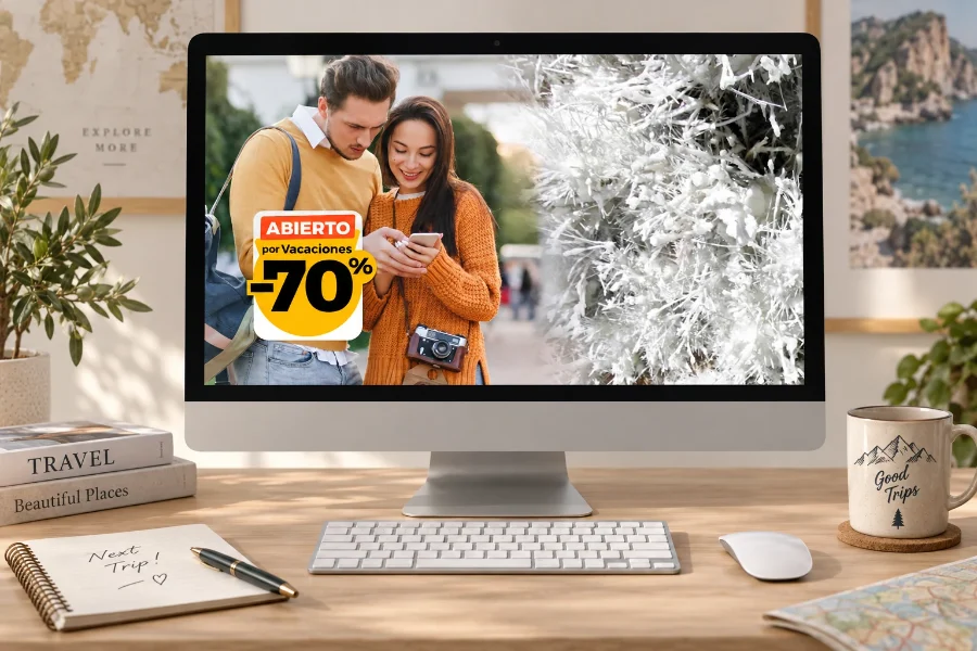 El Soplao · «Abierto por vacaciones» 2023: campaña en el ordenador