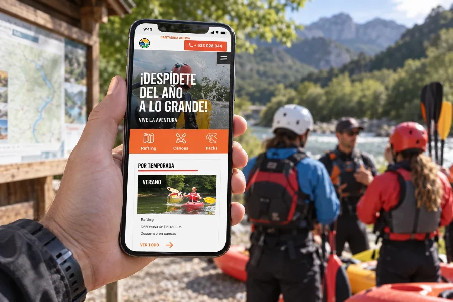 Cantabria Activa · diseño web: diseño en el móvil