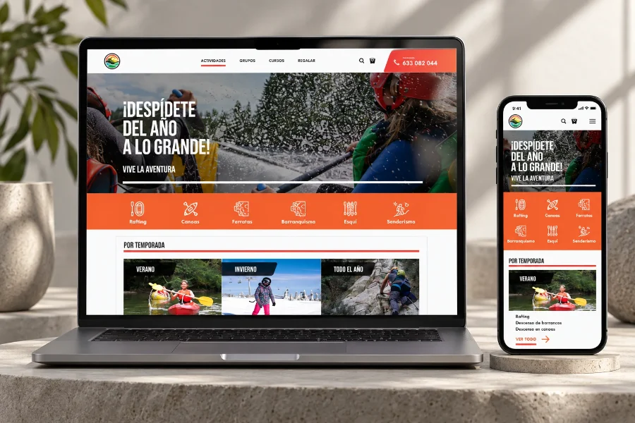Cantabria Activa · diseño web: web adaptable