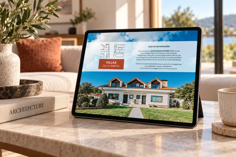 Villas de la Ribera · identidad y guía: diseño en la tableta