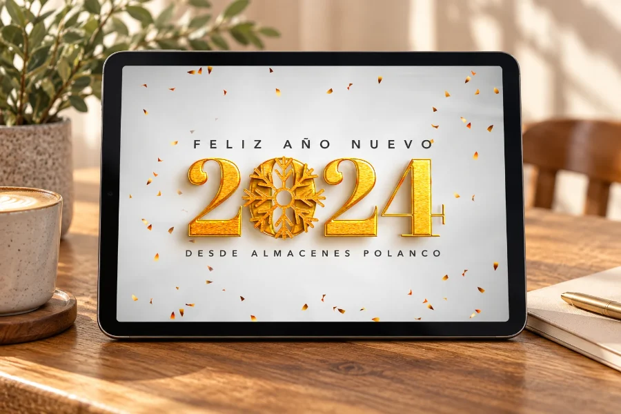 Almacenes Polanco · campañas y felicitación: campaña en la tableta