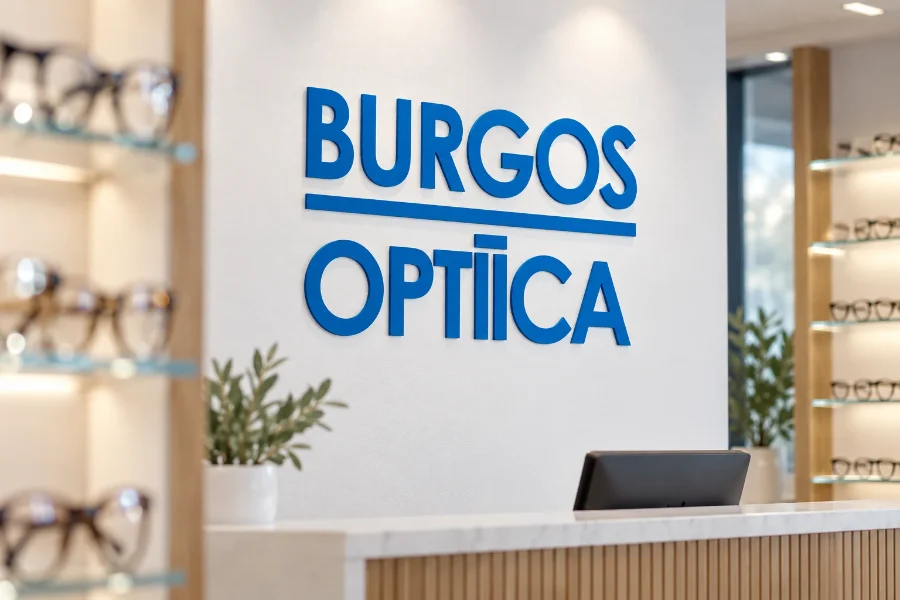 Óptica Burgos · aplicaciones de identidad: rótulo