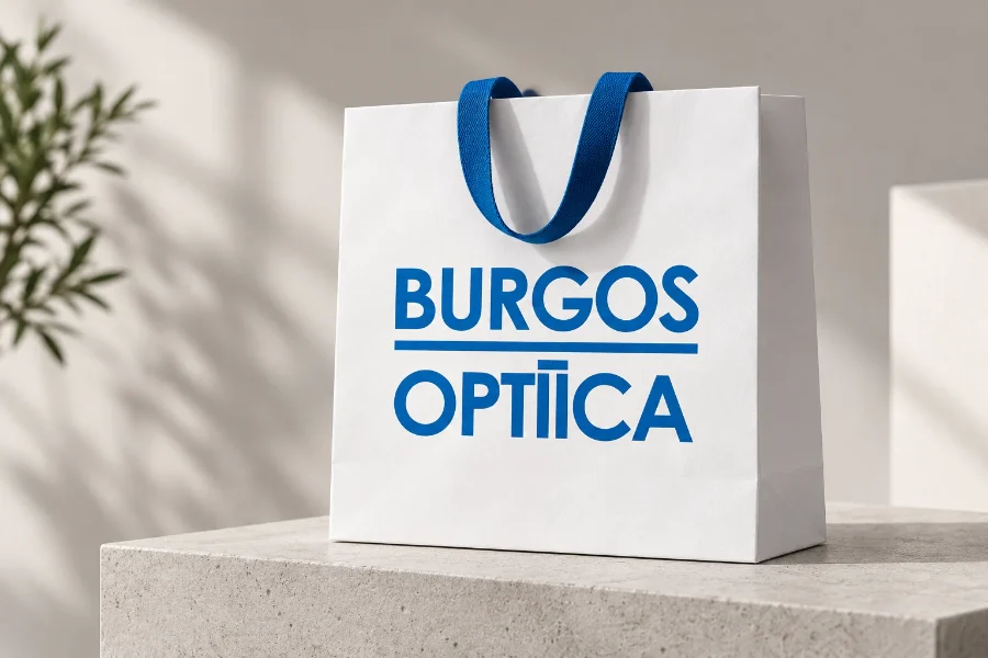 Óptica Burgos · aplicaciones de identidad: bolsa