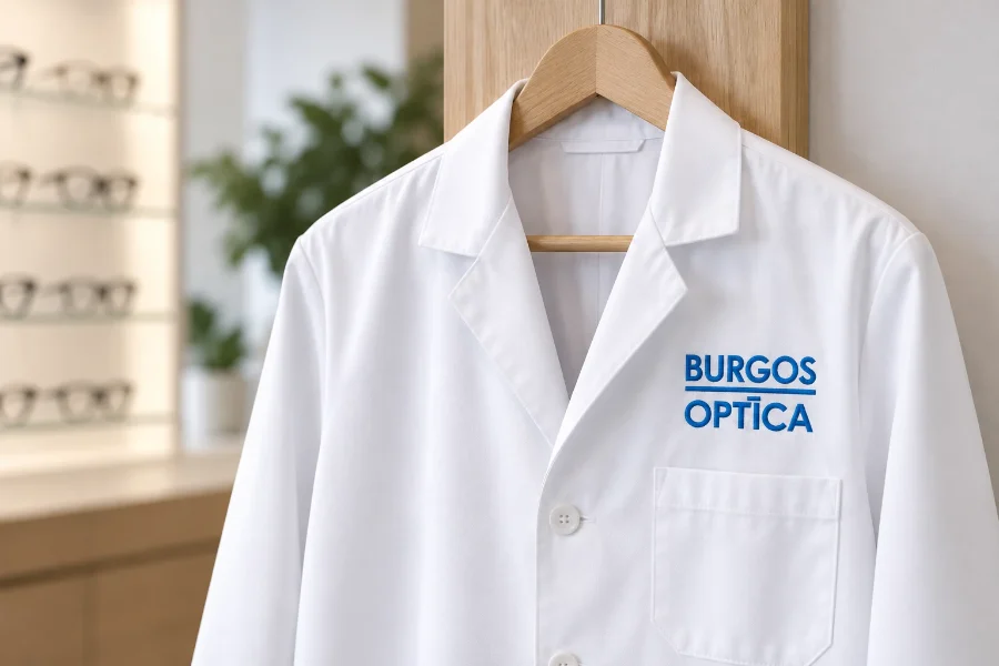 Óptica Burgos · aplicaciones de identidad: bata