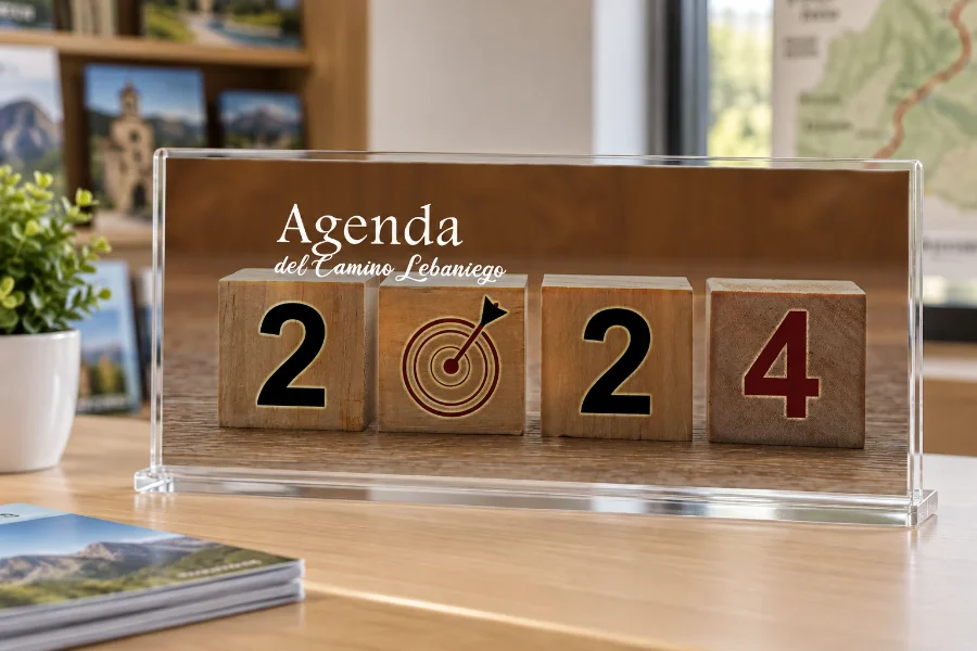 Camino Lebaniego · campañas en redes 2023-2024: publicación en expositor