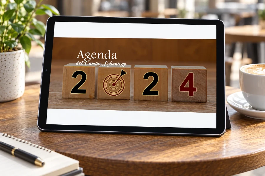 Camino Lebaniego · campañas en redes 2023-2024: publicación en la tableta
