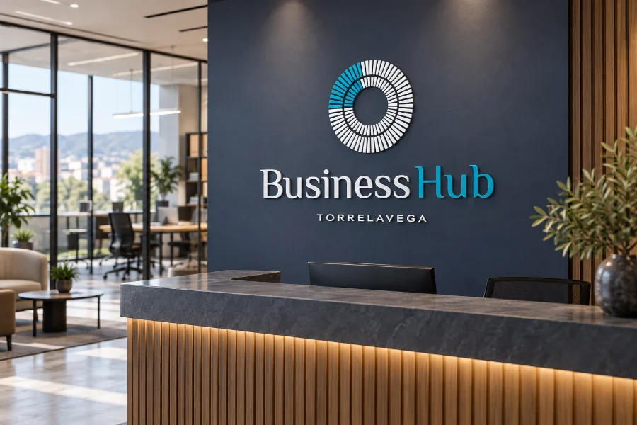 Business Hub Torrelavega · identidad: rótulo