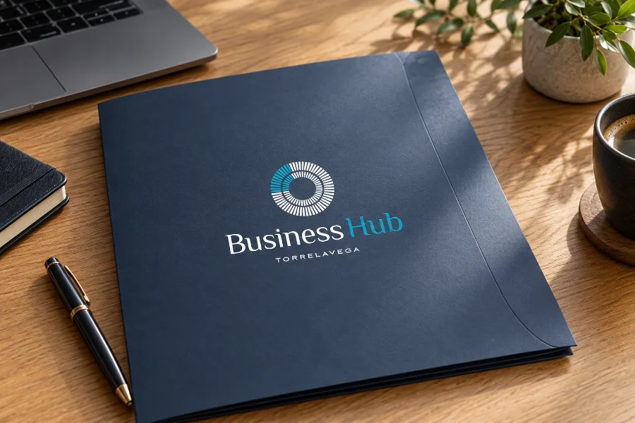 Business Hub Torrelavega · identidad: carpeta