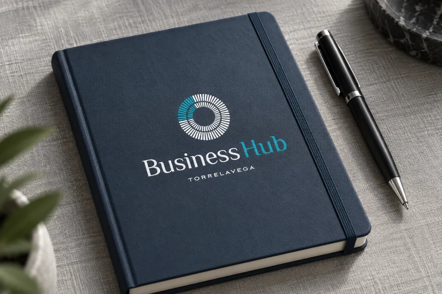 Business Hub Torrelavega · identidad: cuaderno