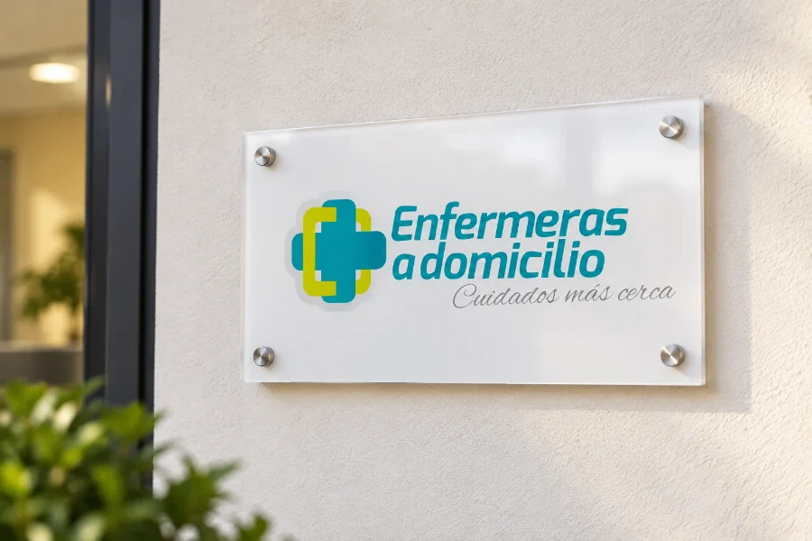 Enfermeras a Domicilio · identidad: rótulo