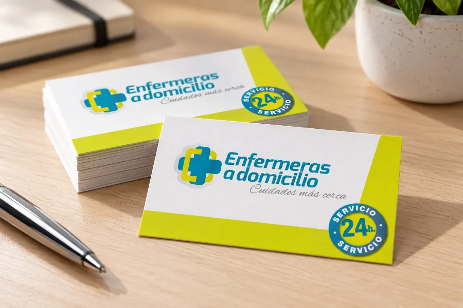 Enfermeras a Domicilio · identidad: tarjetas