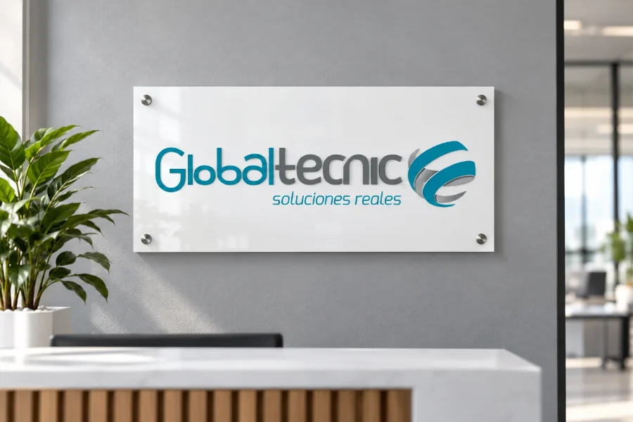 Globaltecnic · identidad y web: rótulo