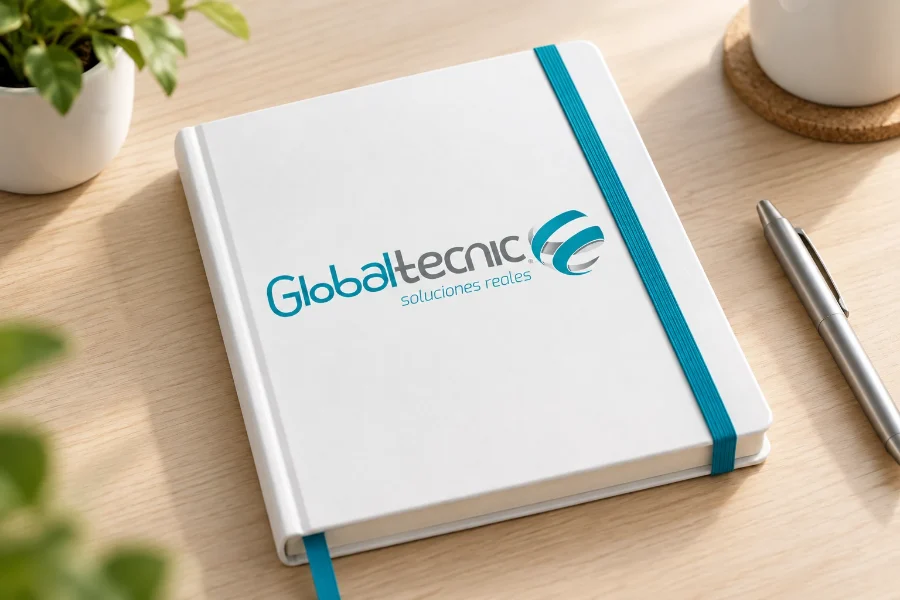 Globaltecnic · identidad y web: cuaderno