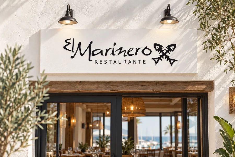 El Marinero · identidad y carta: rótulo