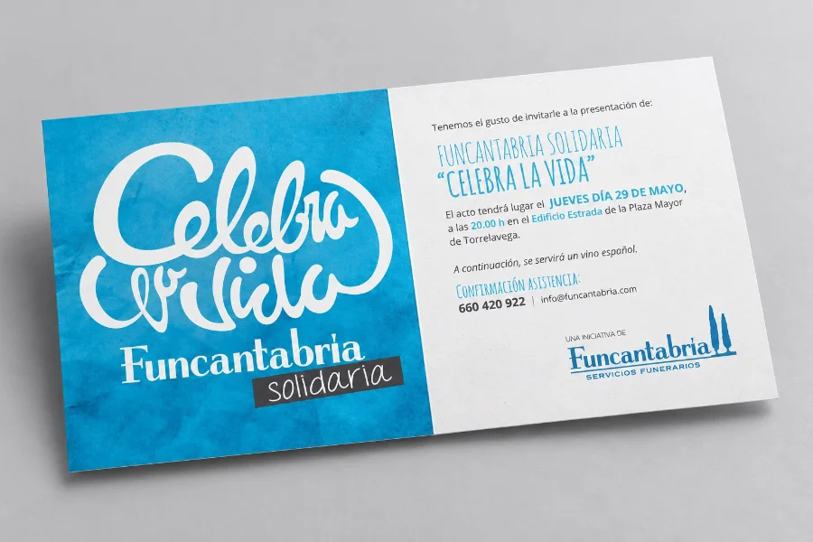 Funcantabria · campañas solidarias: sobre impreso