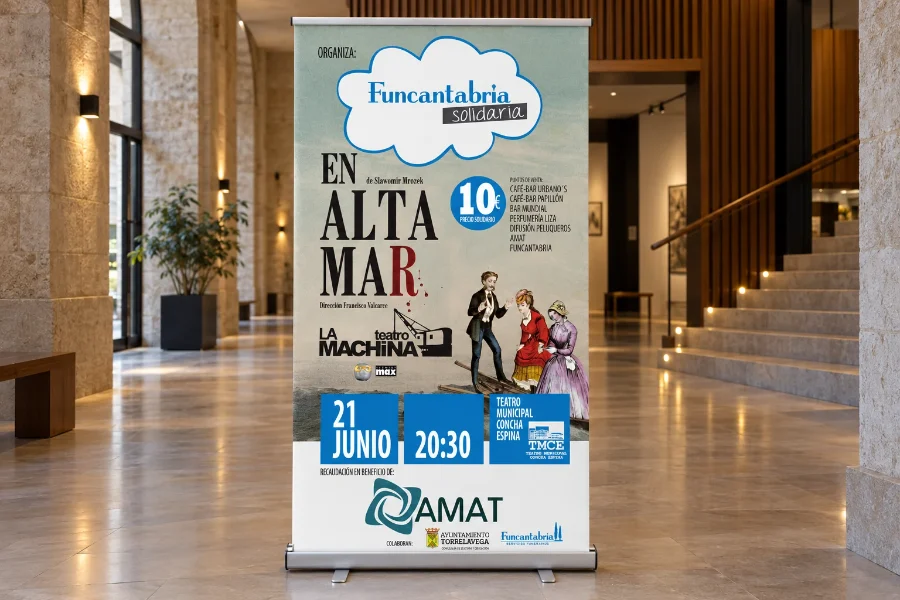 Funcantabria · campañas solidarias: roll-up